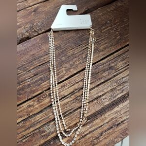 A New Day Gold And Pave Multi-Strand Necklace